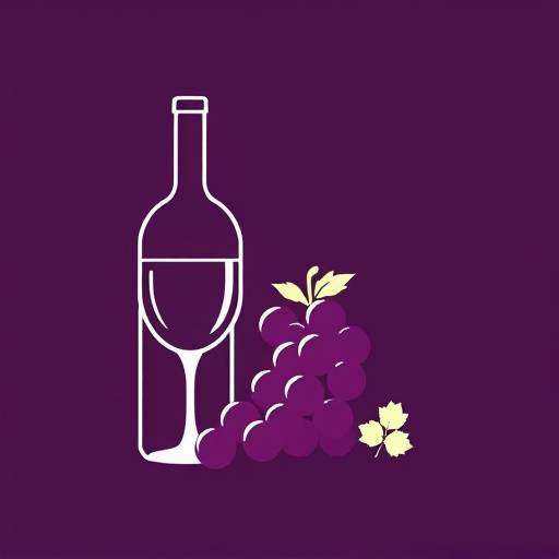 Icon of a bottle of wine and grapes representing the Wine category