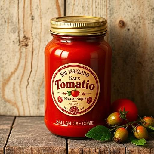 Jar of San Marzano tomato sauce from Campania