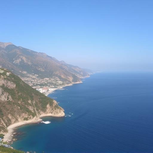 Sicilian coastline with clear blue water and mountains