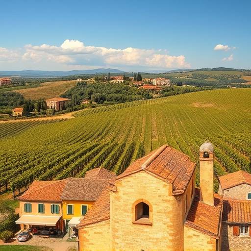 The countryside of Sicily with vineyards