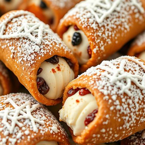 Two cannoli pastries from Sicily