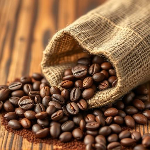 Various types of Italian coffee beans and ground coffee