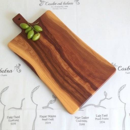 Wooden cutting board with olive wood from Calabria